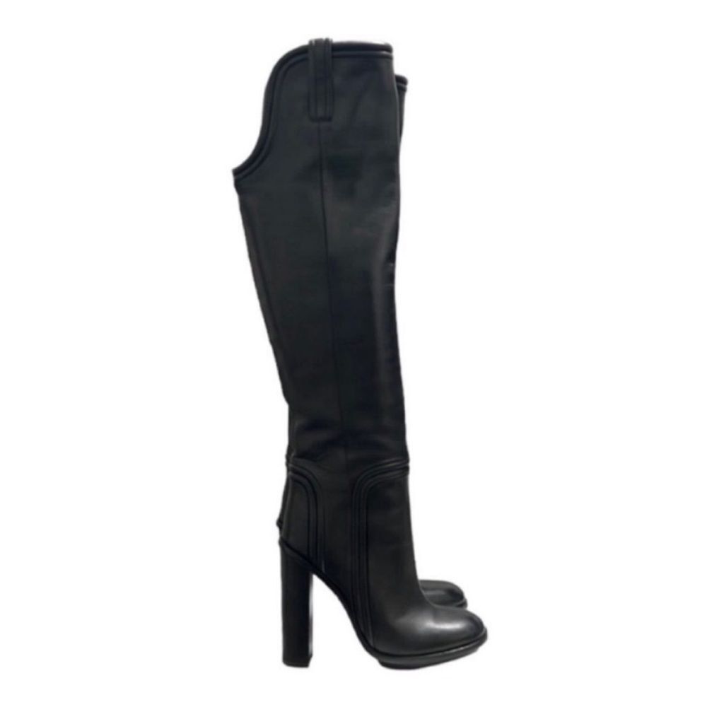 Gucci Lifford Over-The-Knee Black Leather Riding Boot Size 37.5 Style 270510